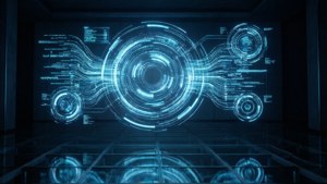 Glowing Blue Jarvis HUD