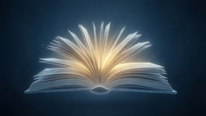 Glowing Book in Blue