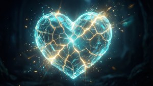 Glowing Cracked Heart