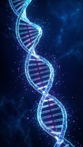 Glowing DNA Helix