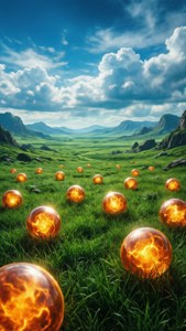 Glowing Dragon Balls