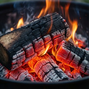 Glowing Embers Close-up