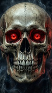 Glowing Eyes Skull