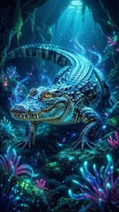 Glowing Fantasy Alligator