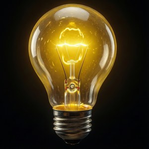 Glowing Filament Bulb