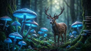 Glowing Forest Deer