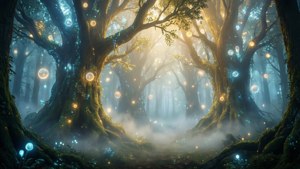Glowing Forest Spirits