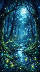 Glowing Forest Stream