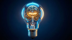 Glowing Gear Lightbulb