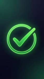 Glowing Green Check