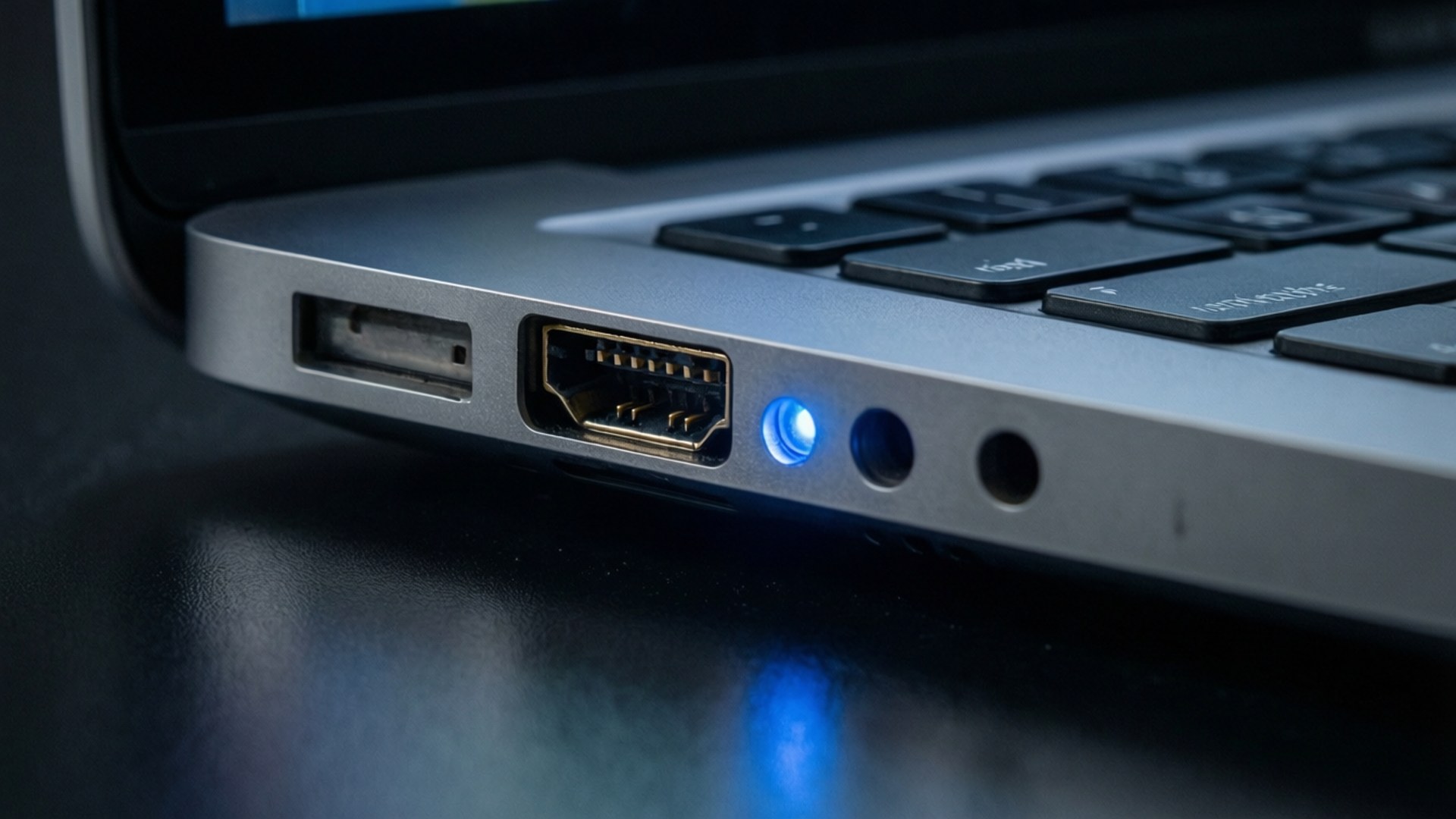 Glowing HDMI Port by Wallpapers.art Studio