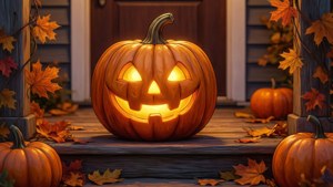Glowing Jack-O'-Lantern