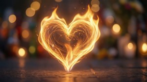 Glowing Memorial Heart
