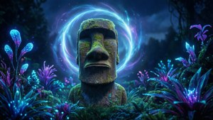 Glowing Moai Fantasy