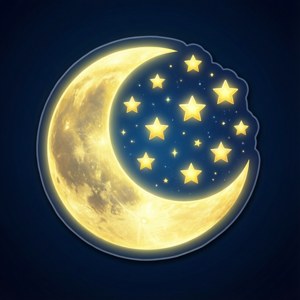 Glowing Moon Sticker