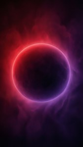 Glowing Orb Red Purple