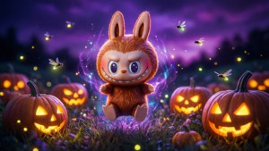 Glowing Pumpkin Field