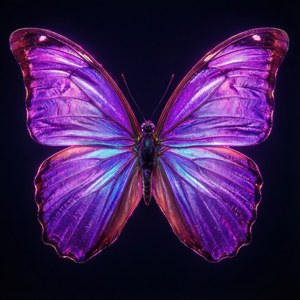 Glowing Purple Butterfly