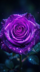 Glowing Purple Roses