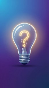 Glowing Question Bulb