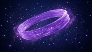 Glowing Ribbon in Space