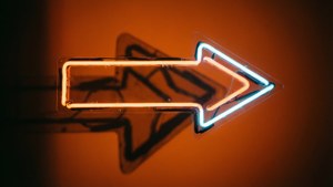 Glowing Shadow Neon Arrow