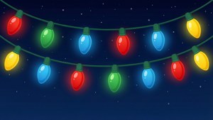 Glowing String Lights Night