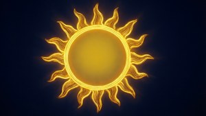 Glowing Sun Outline