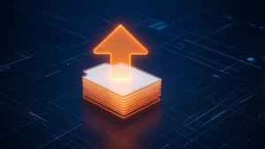 Glowing Upload Arrow
