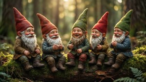 Gnome Gathering on Log