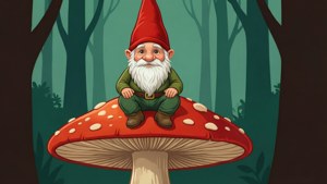 Gnome on Mushroom