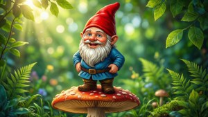 Gnome on Mushroom