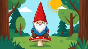 Gnome on Mushroom