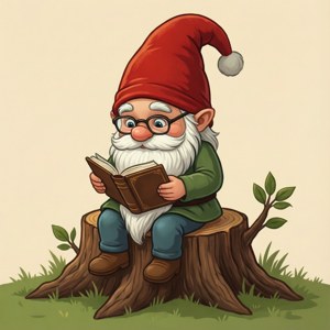 Gnome Reading Book