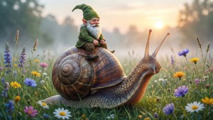 Gnome Snail Ride