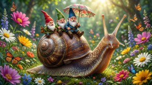 Gnome Snail Ride