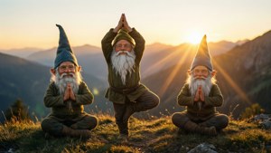 Gnome Yoga Sunrise