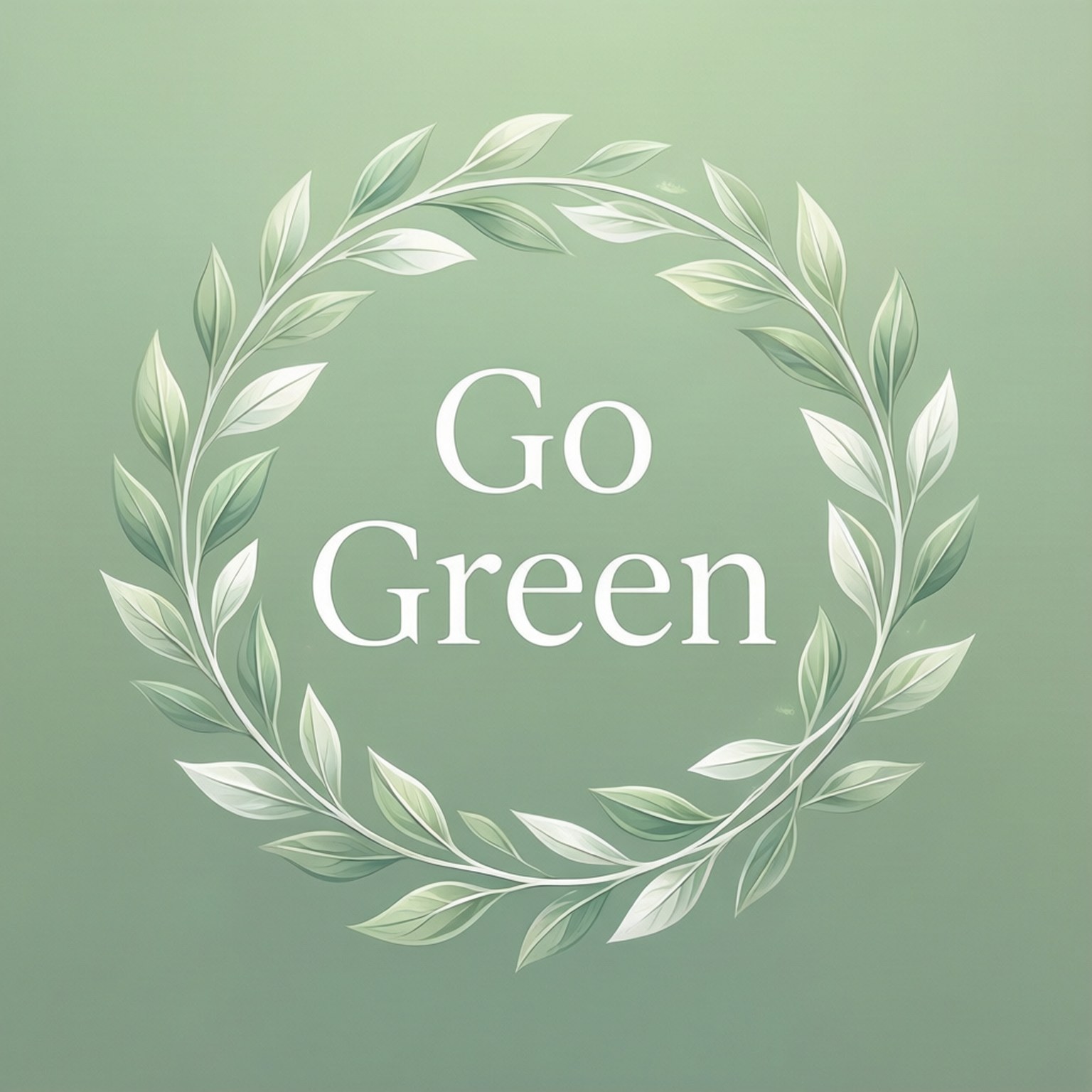 Go Green Wreath Design by Wallpapers.art Studio