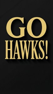 Go Hawks Typography