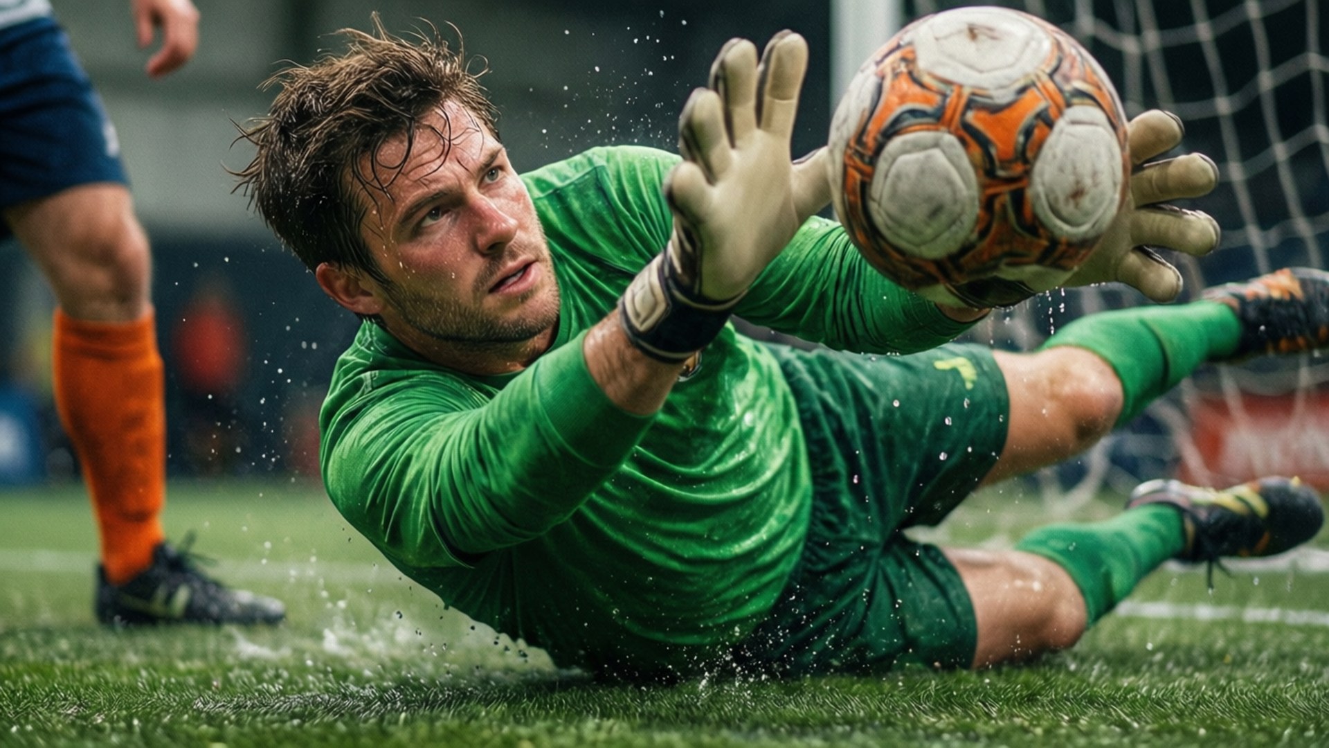 Goalkeeper Dive by Wallpapers.art Studio