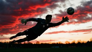 Goalkeeper Diving Silhouette