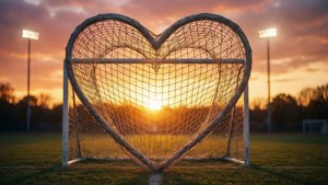 Goalpost Heart Sunset