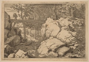 Goat on a small Bridge