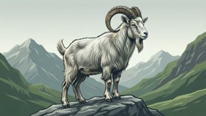 Goat on Rock