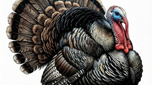 Gobbling Turkey Fan Tail
