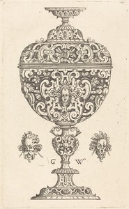 Goblet decorated with a masque with open mouth