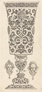 Goblet with base decorated with two large scallops