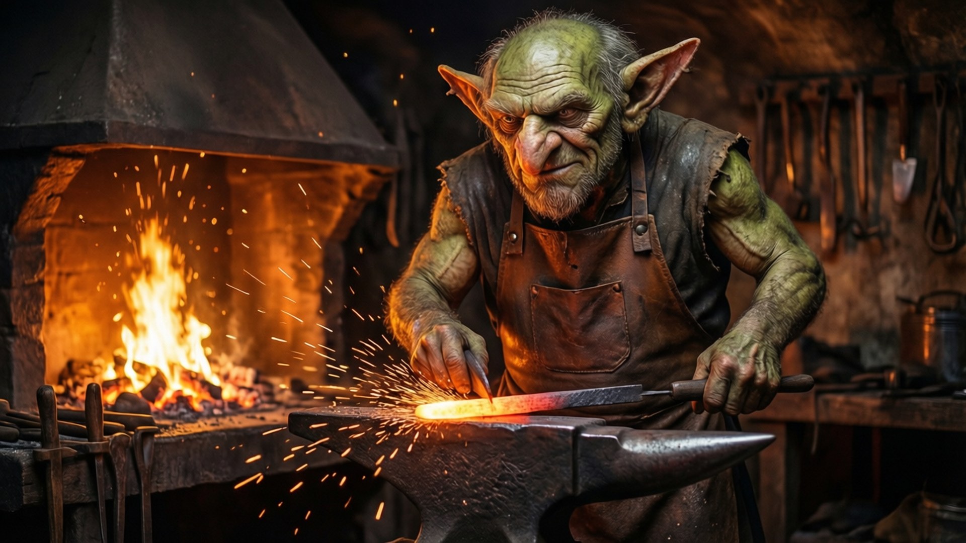 Goblin Blacksmith Forge by Wallpapers.art Studio