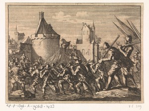 Goch veroverd op de Spanjaarden door Lambert Charles, gouverneur van Nijmegen, 1625