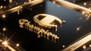 Gold 3D Champion Logo